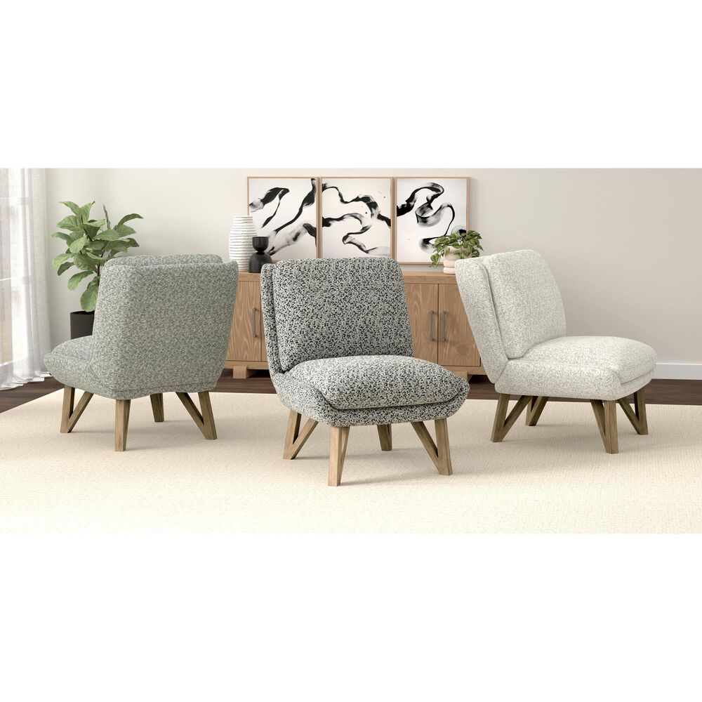 Golden Wave Furniture Emerson Armless Accent Chair in Cream, , large