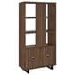 Pacific Landing Maddox 2-Piece L-desk and Bookcase Set in Black and Walnut, , large