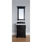 James Martin Vanities Brookfield 26" Single Bathroom Vanity in Antique Black with 3 cm White Zeus Quartz Top and Rectangular Sink, , large