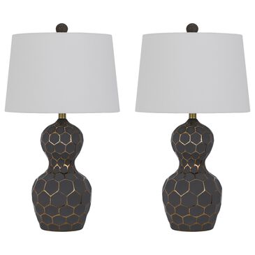Cal Lighting Tuscaloosa Table Lamp in Matte Black and Gold (Set of 2), , large
