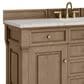 James Martin Vanities Brookfield 60" Single Bathroom Vanity in Pecan with 3 cm Victorian Silver Quartz Top and Rectangular Sink, , large