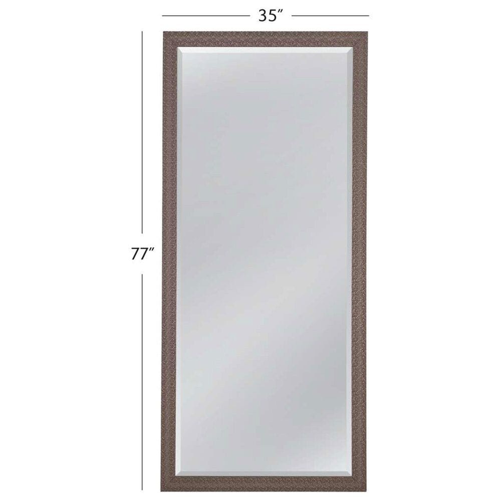 Bassett Mirror Company Juniper Floor Mirror in Silver, , large
