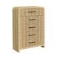 Mayberry Hill Ridgemont 5-Piece King Bedroom Set in Natural Brown, , large
