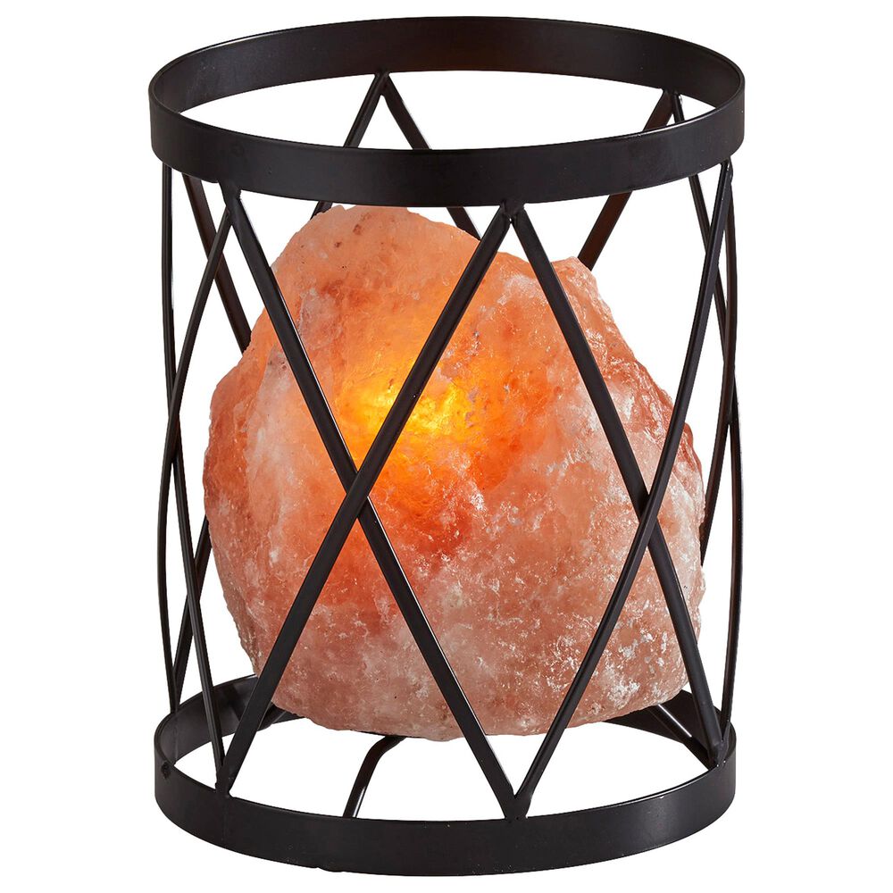Adesso Trust Himalayan Salt Table Lamp in Black and Pink, , large