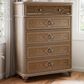 Furniture of America Lyris 5-Drawer Chest in Rustic Oak, , large