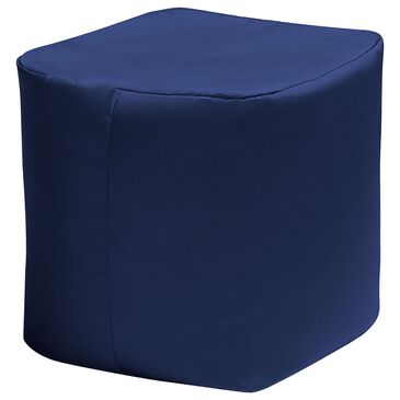 Jaxx Sacks Luckie Patio Bean Bag Ottoman in Navy, , large