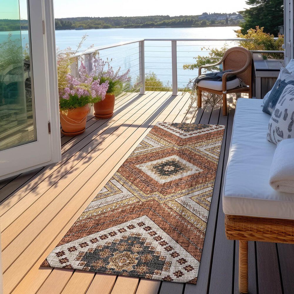 Dalyn Rug Company Portico PO5 Copper 2&#39;3&quot; x 7&#39;6&quot; Runner, , large