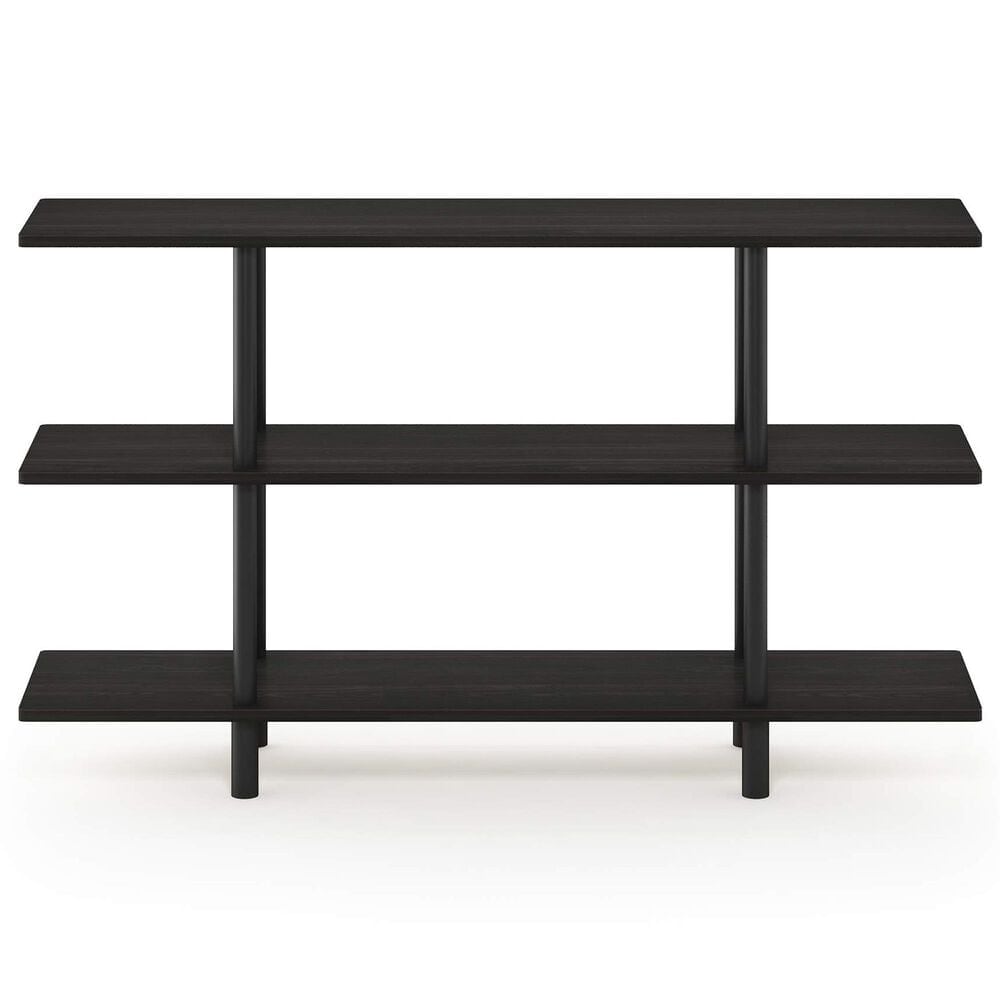 HOMLUX Turn-N-Tube 3-Tier Wide Display Shelf in Espresso and Black, , large