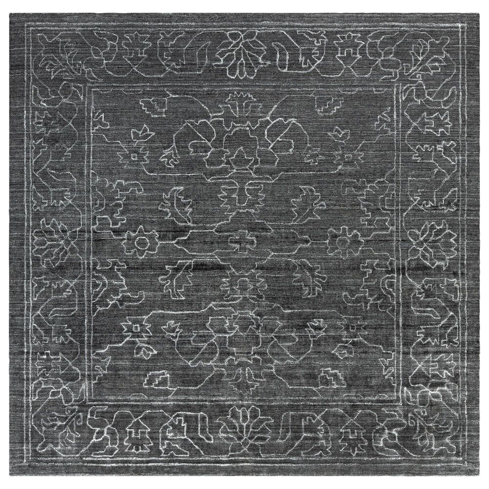 Surya Hightower 8" Square Charcoal and Light Gray Area Rug, , large