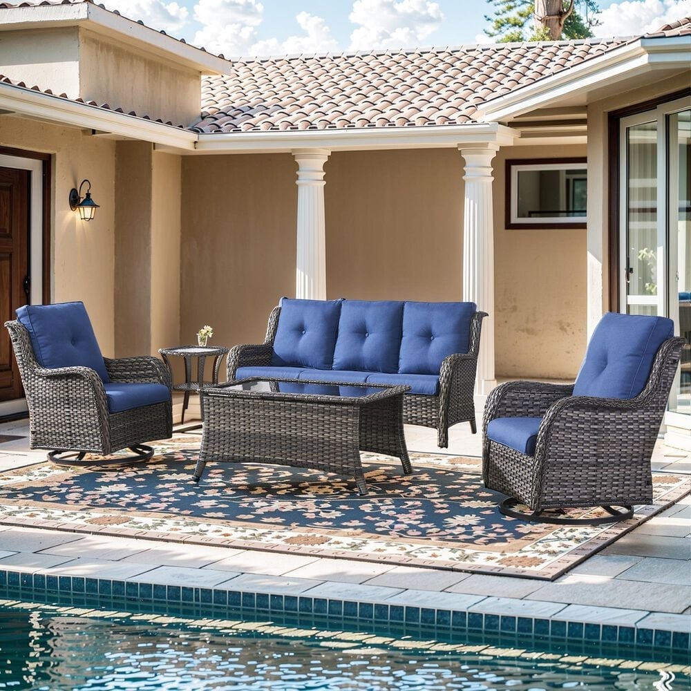Sunwell Garden Outdoor Coffee Table in Gray, , large