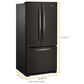 Whirlpool 22.1 Cu. Ft. Freestanding French Door Refrigerator in Black Stainless Steel, , large
