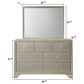 Crown Mark Lyssa 7-Drawer Dresser and Mirror in Champagne, , large