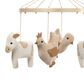 Lambs & Ivy Farmyard Friends Musical Baby Crib Mobile in White and Light Taupe, , large