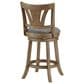 Office Star Products Miller Swivel Counter Stool with Dove Cushion Seat in Medium Oak, , large
