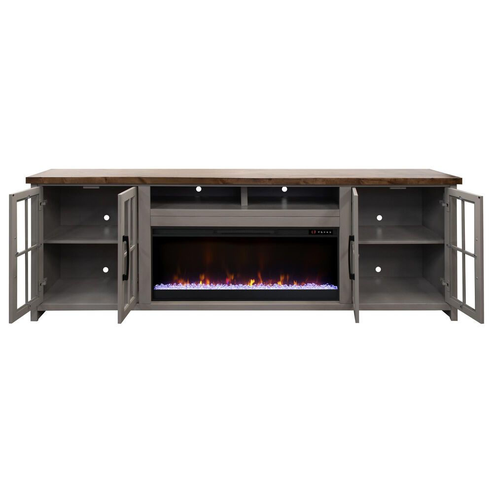 Legends Home Avalon 96" Fireplace Console in Sandstone and Whiskey, , large