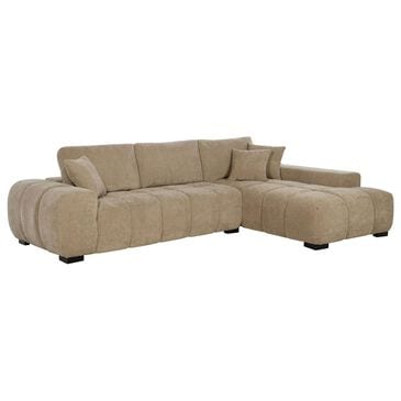 Pacific Landing Octavia 2-Piece Stationary Right Facing Sectional in Camel, , large