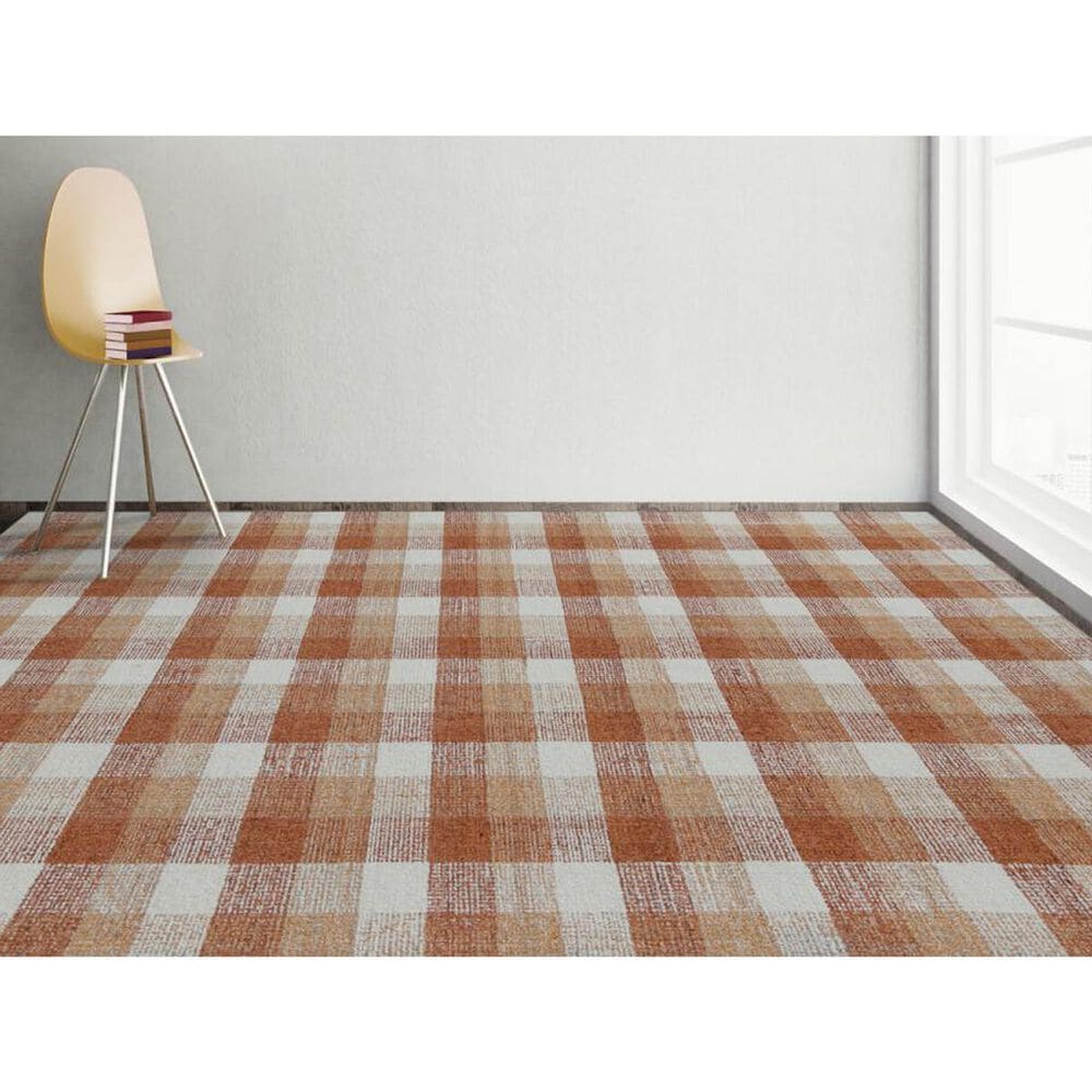 Amer Rugs Tartan 8&#39; x 10&#39; Orange Area Rug, , large