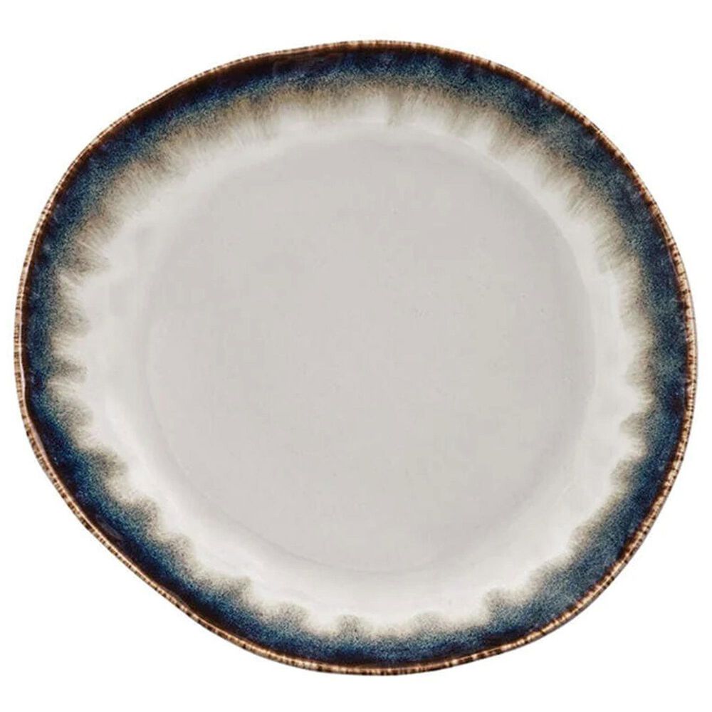 Lifetime Brands Cole 12-Piece Dinnerware Set in Cream, Brown and Blue, , large