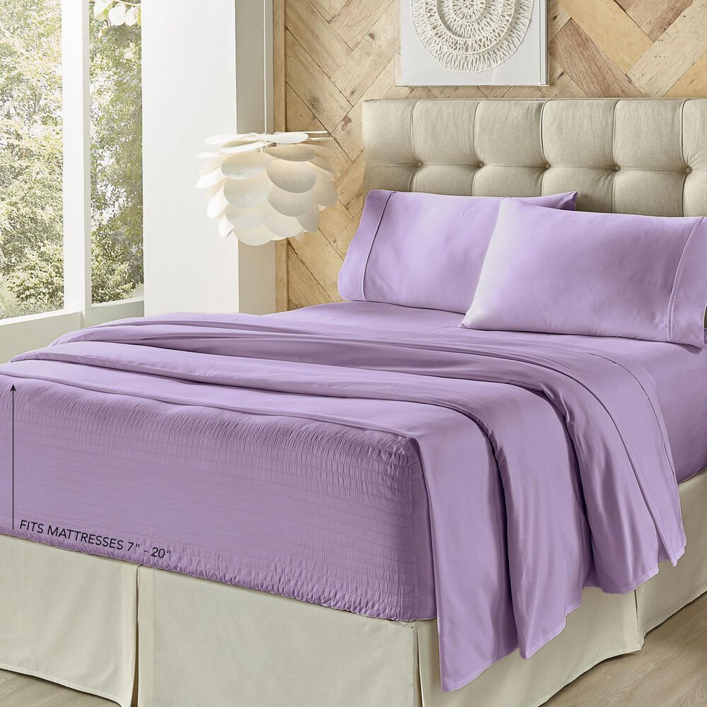 Royal Court Royal Fit 4-Piece King Sheet Set in Lilac, , large