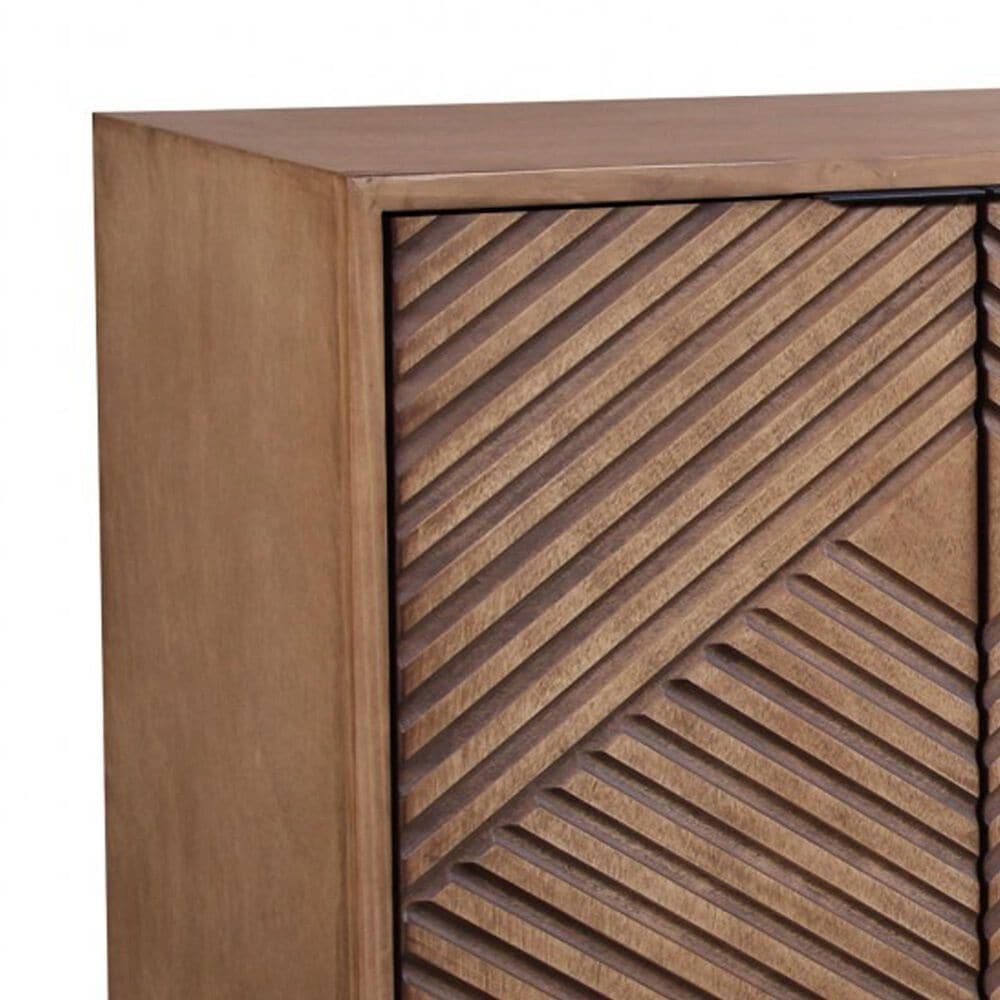 Sunset Bay Pyramid 76" TV Console in Medium Oak, , large