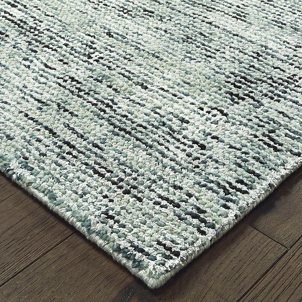 Oriental Weavers Lucent 45901 2&#39;6&quot; x 8&#39; Blue and Teal Runner, , large