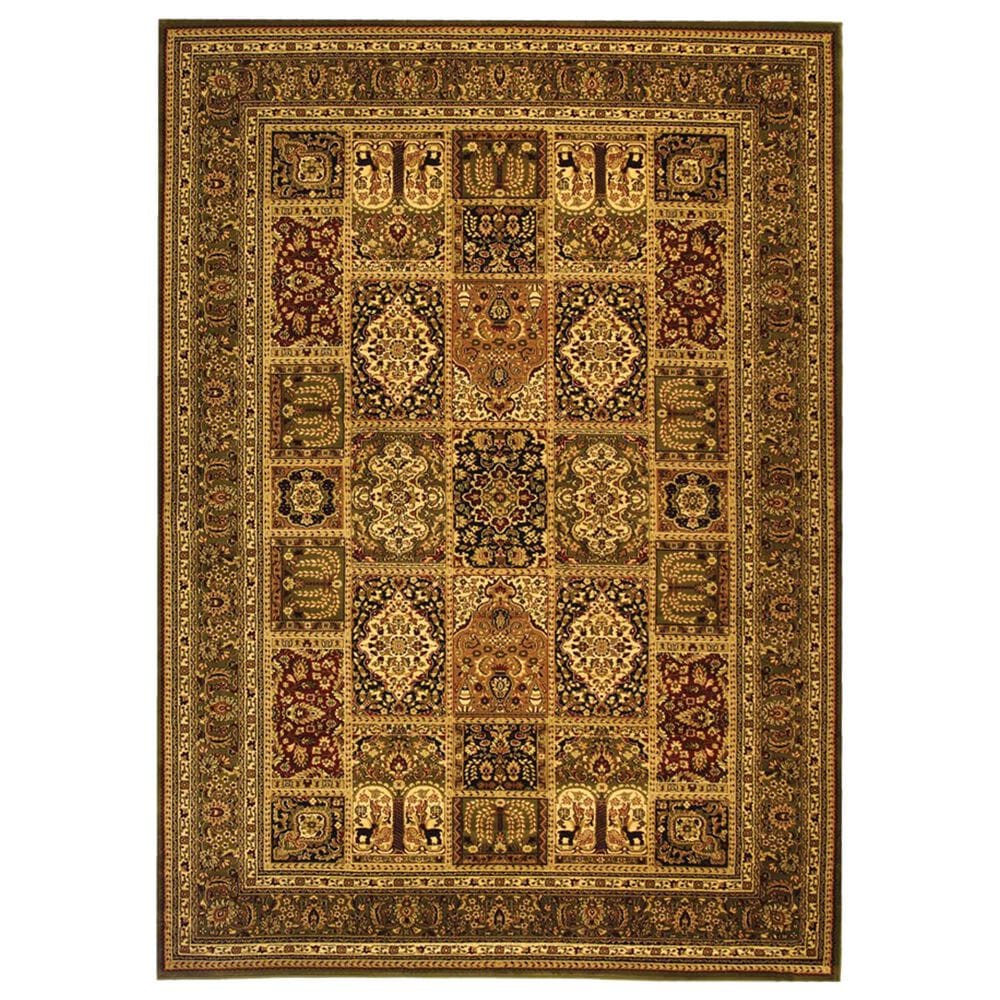 Safavieh Lyndhurst 8" x 11" Multicolor and Green Area Rug, , large