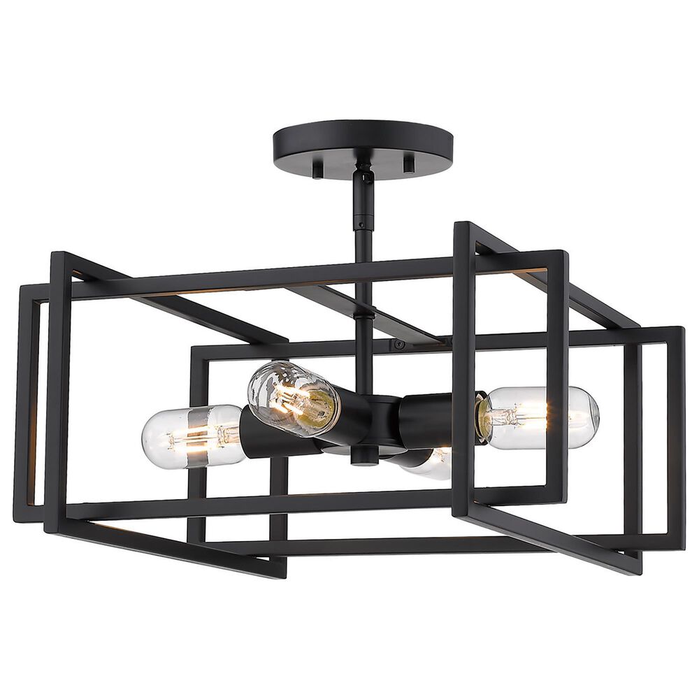 Golden Lighting Tribeca 4-Light Semi-Flush in Matte Black, , large