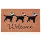 Trans-Ocean Import Natura Three Dogs Holiday 1"6" x 2"6" Natural Outdoor Door Mat, , large