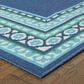 Oriental Weavers Meridian Navy and Green 2"3" x 7"6" Indoor/Outdoor Runner, , large