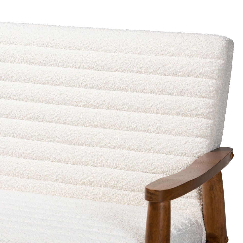 Baxton Studio Stratton Stationary Loveseat in Cream, , large
