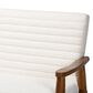 Baxton Studio Stratton Stationary Loveseat in Cream, , large
