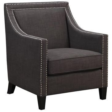 Mayberry Hill Erica Accent Chair with Walnut Leg in Heirloom Charcoal, , large