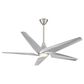 Minka-Aire Switch 60" 5-Blade LED Smart Dual Mount Ceiling Fan in Brushed Nickel, , large
