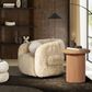 Jennifer Taylor Home Colt Swivel Arm Chair in Cream Beige, , large