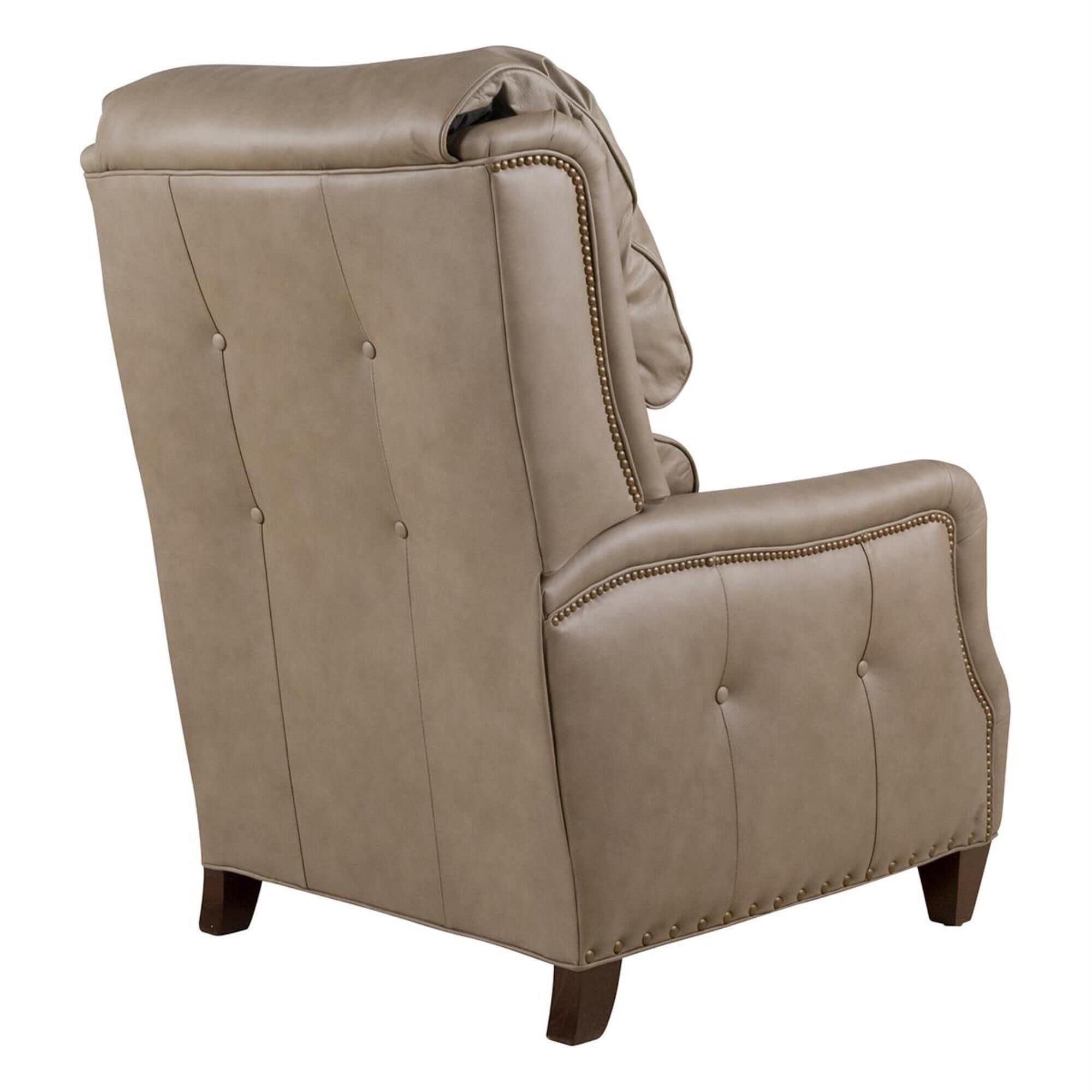 Hancock and Moore Redford Leather Push Back Recliner in Juno Taupe