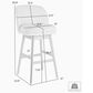 Armen Living Sadie 26" Swivel Counter Height Stool in Washed Wood, , large