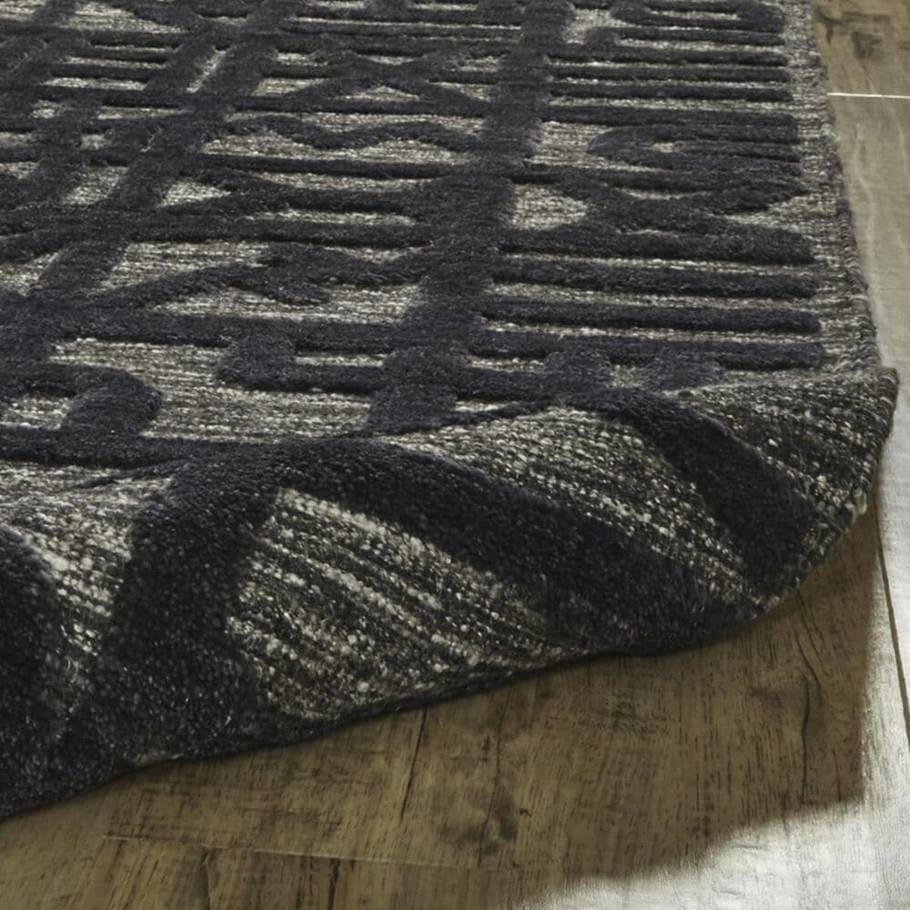 Feizy Norah 6062L 7"9" x 9"9" Black and Dark Gray Area Rug, , large