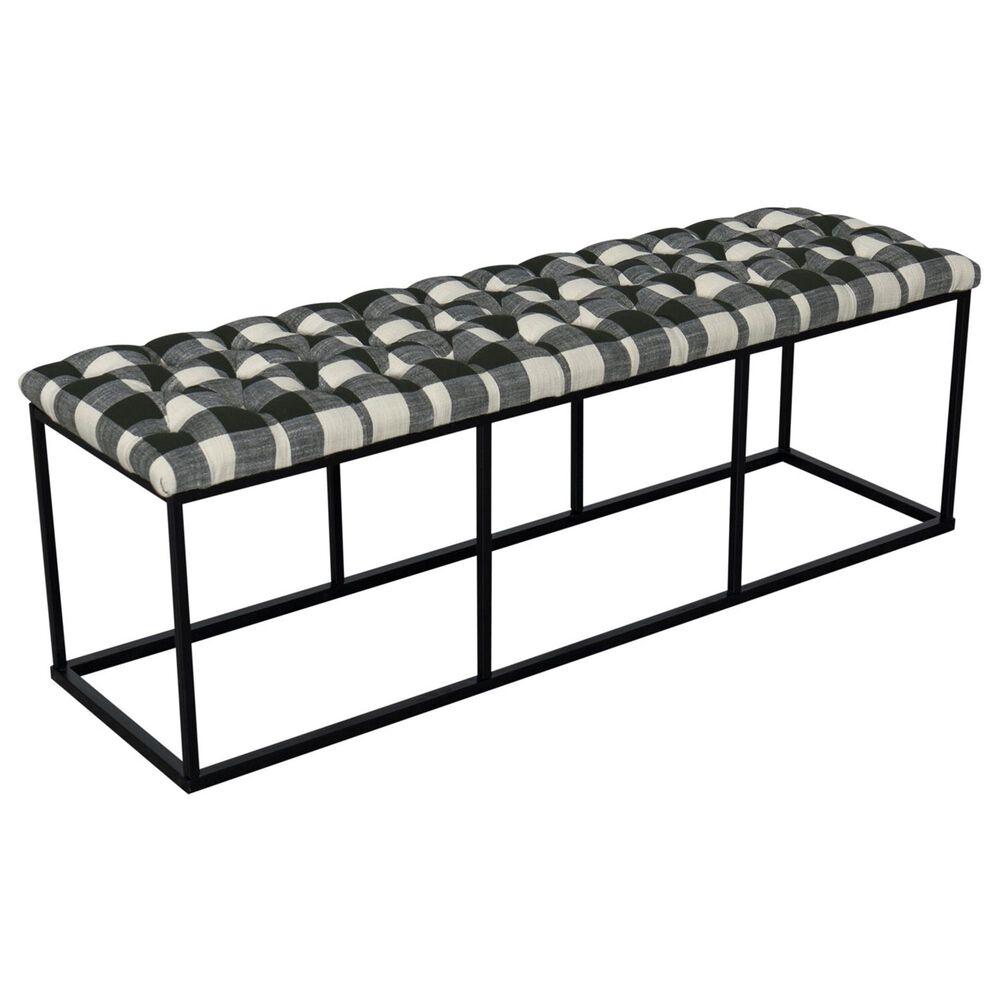 Kinfine Draper Bench in Black and White, , large