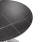 Leisuremod LeisureMod Verve Collection 27 Round Dining Table, Brushed Chrome Base with Sintered Stone Black Top, , large