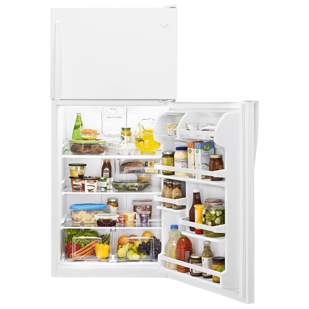Whirlpool 18 Cu. Ft. Top Freezer Refrigerator with Flexi Slide Bin in White, , large