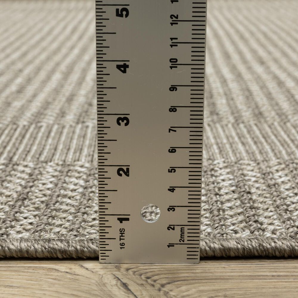 Oriental Weavers Caicos CA05A 1&#39;10&quot; x 7&#39;6&quot; Grey Runner, , large