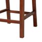 Baxton Studio Lesia Counter Stool with White Cushion in Walnut Brown, , large