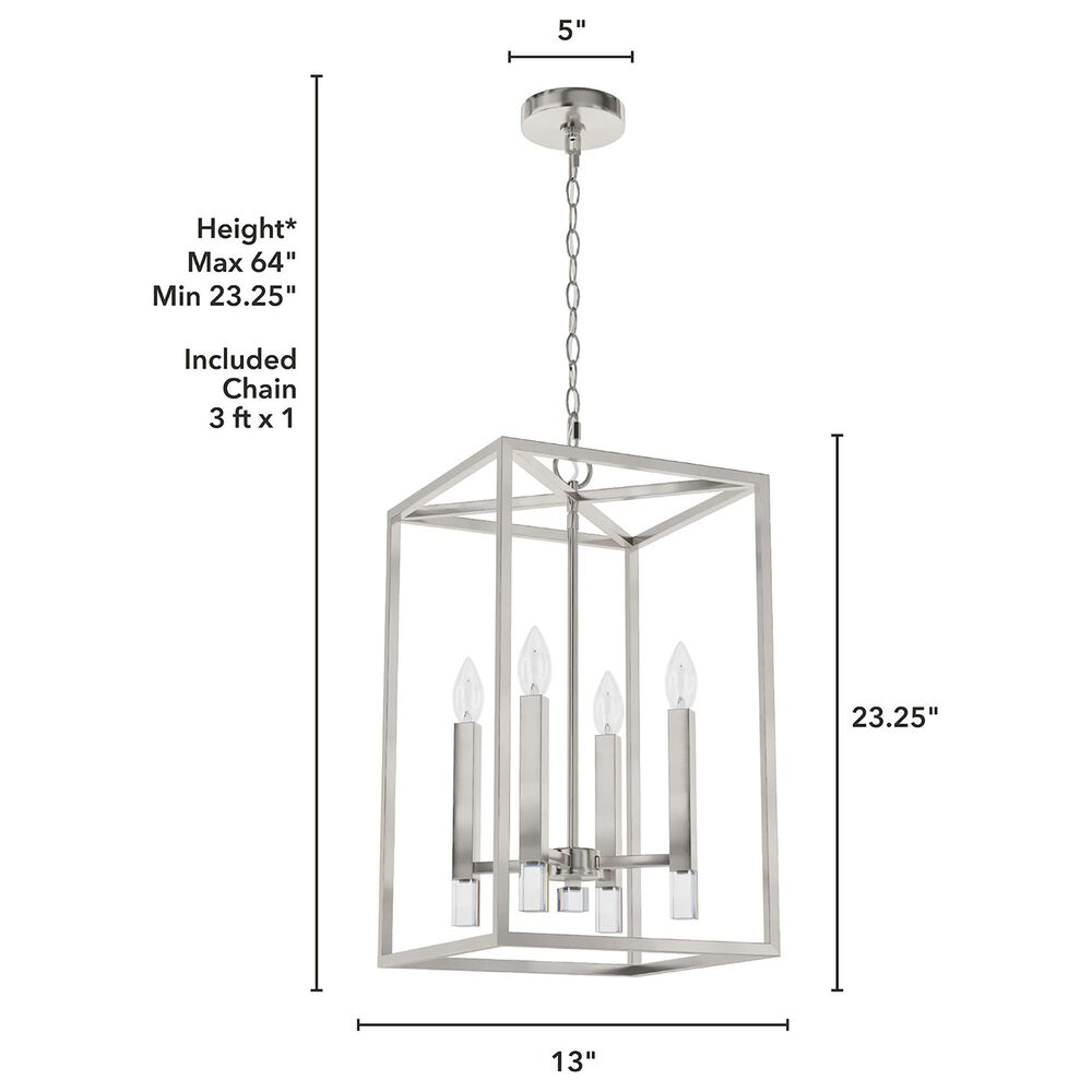 Hunter Sunjai 13&quot; 4-Light Pendant in Brushed Nickel, , large