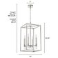 Hunter Sunjai 13" 4-Light Pendant in Brushed Nickel, , large
