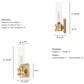 Hunter Lenlock 1-Light Wall Sconce with Seeded Shade in Alturas Gold, , large