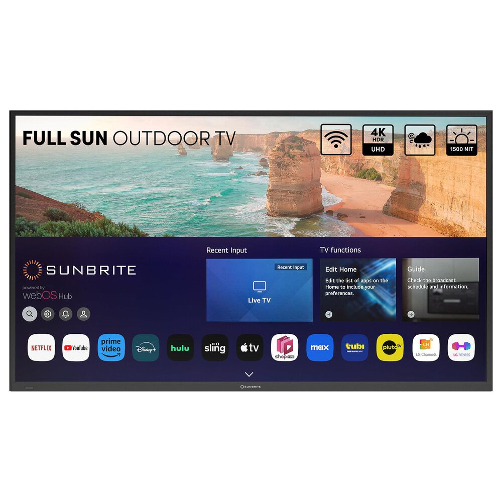 Sunbrite 65&quot; Solis Series - Full Sun - 4K UHD HDR in Black - Smart Outdoor TV, , large