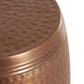 Maple and Jade Handmade Drum Accent End Table in Weathered Copper, , large