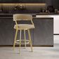 Armen Living Saturn Swivel Counter Stool in Gold, , large