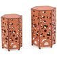 Hearth and Haven Selva Patio Accent Table in Orange (Set of 2), , large