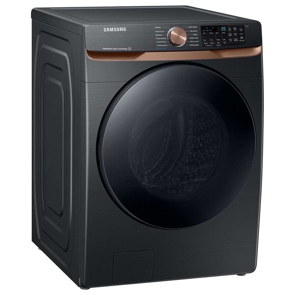 Samsung 5.0 Cu. Ft. Extra Large Capacity Smart Front Load Washer with Super Speed Wash and Steam in Brushed Black, , large